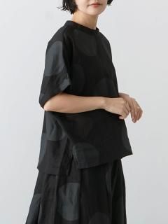 リネンpommeドット　ドルマンTシャツ