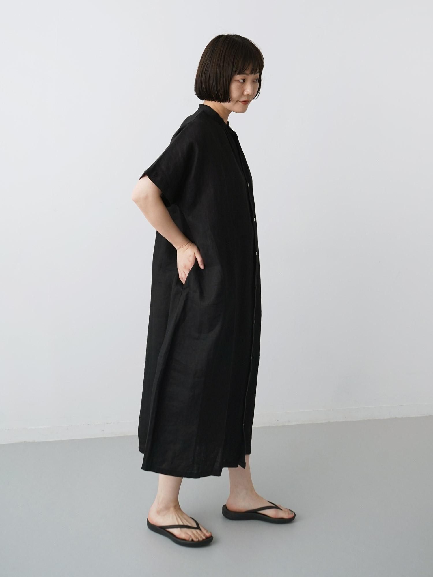 MALK online store 】grin / 40リネンワイドシャツワンピース 麻