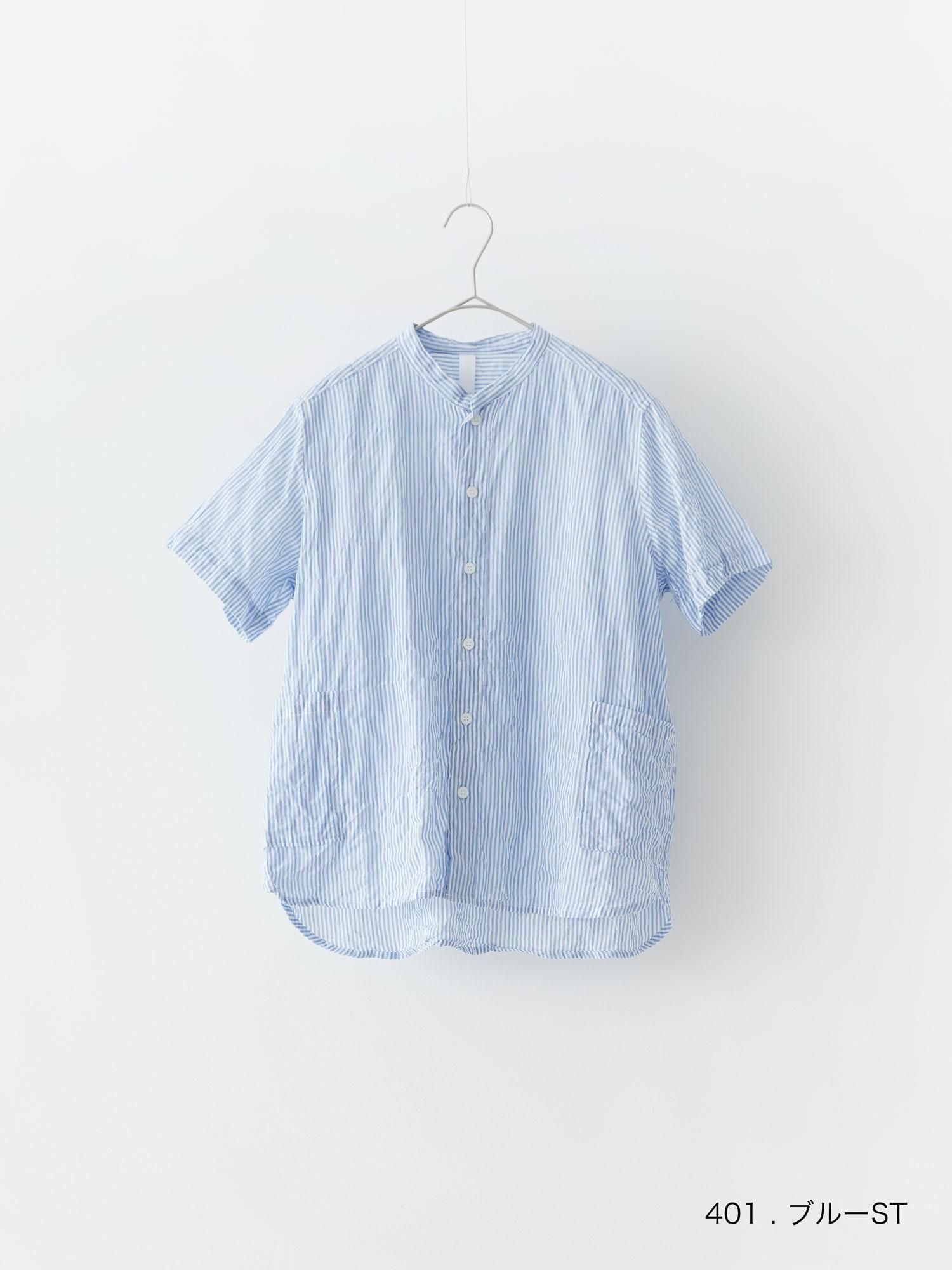 MALK online store 】NATURAL LAUNDRY / 先染シャーリング前開き
