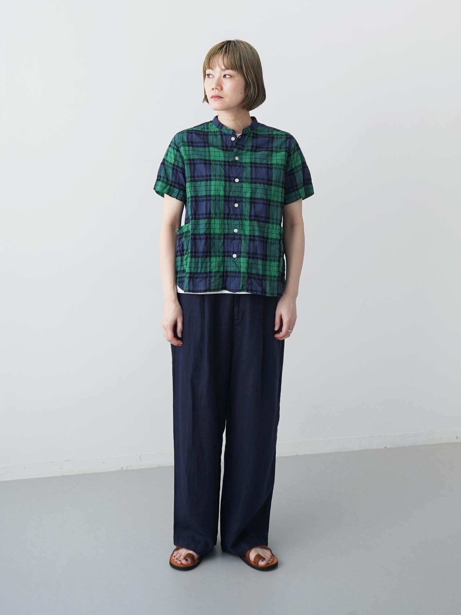 【さっきん 】出品です。 NATURAL LAUNDRY｜シャーリング 前あきファーマーシャツ | 7252T