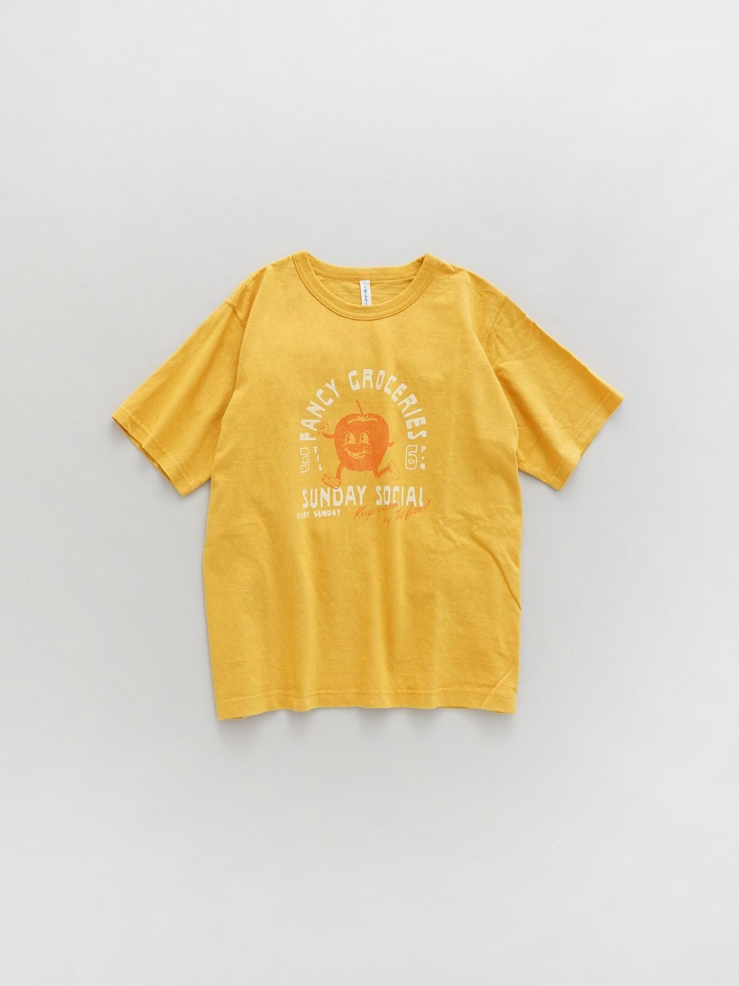 ラフィ天竺　APPLEプリント半袖Ｔシャツ