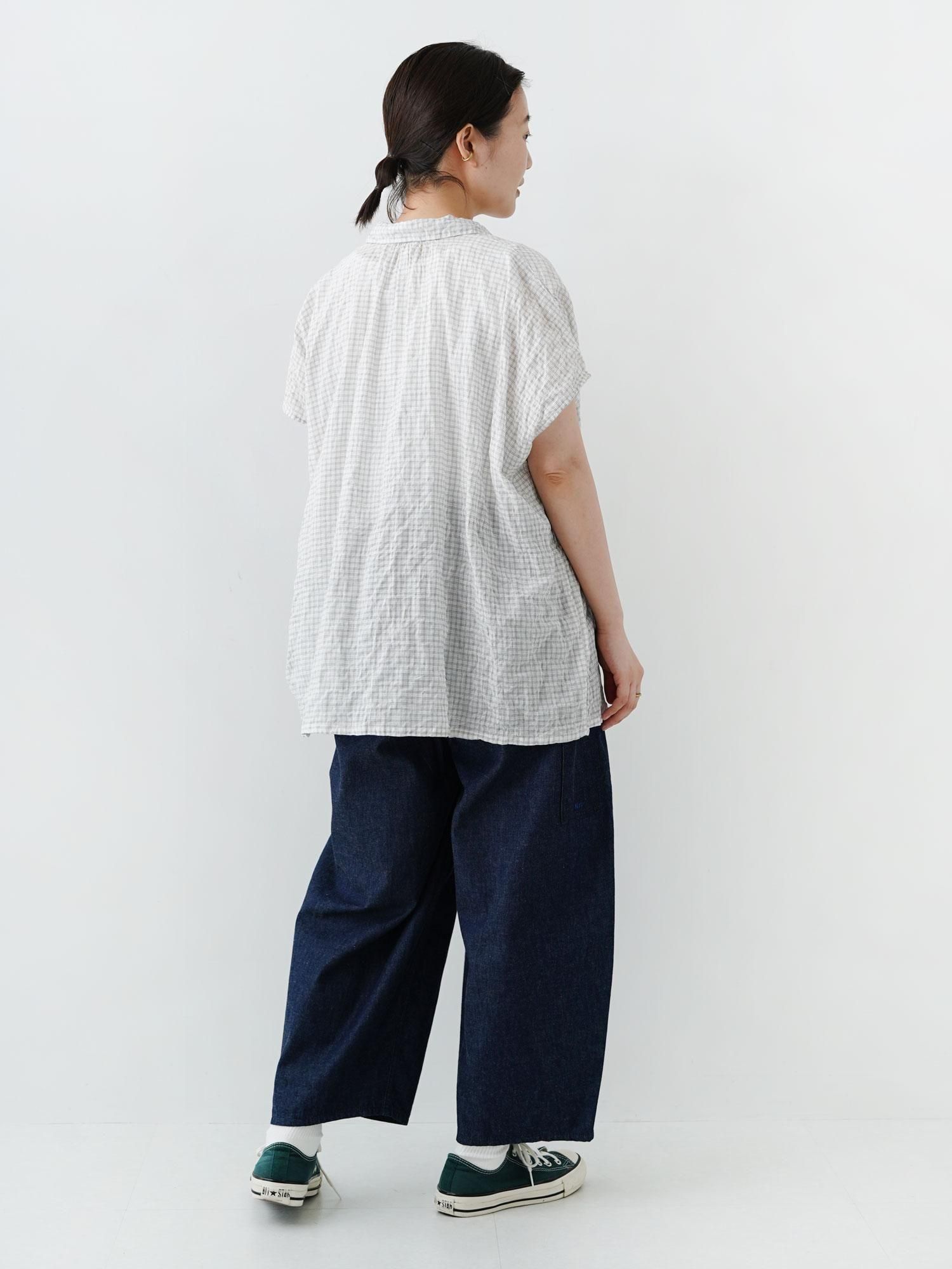 tabric 本藍染リネンロングシャツ 新価格】リネンシャツコート(INDIGO / LIGHT GRAY / BLACK