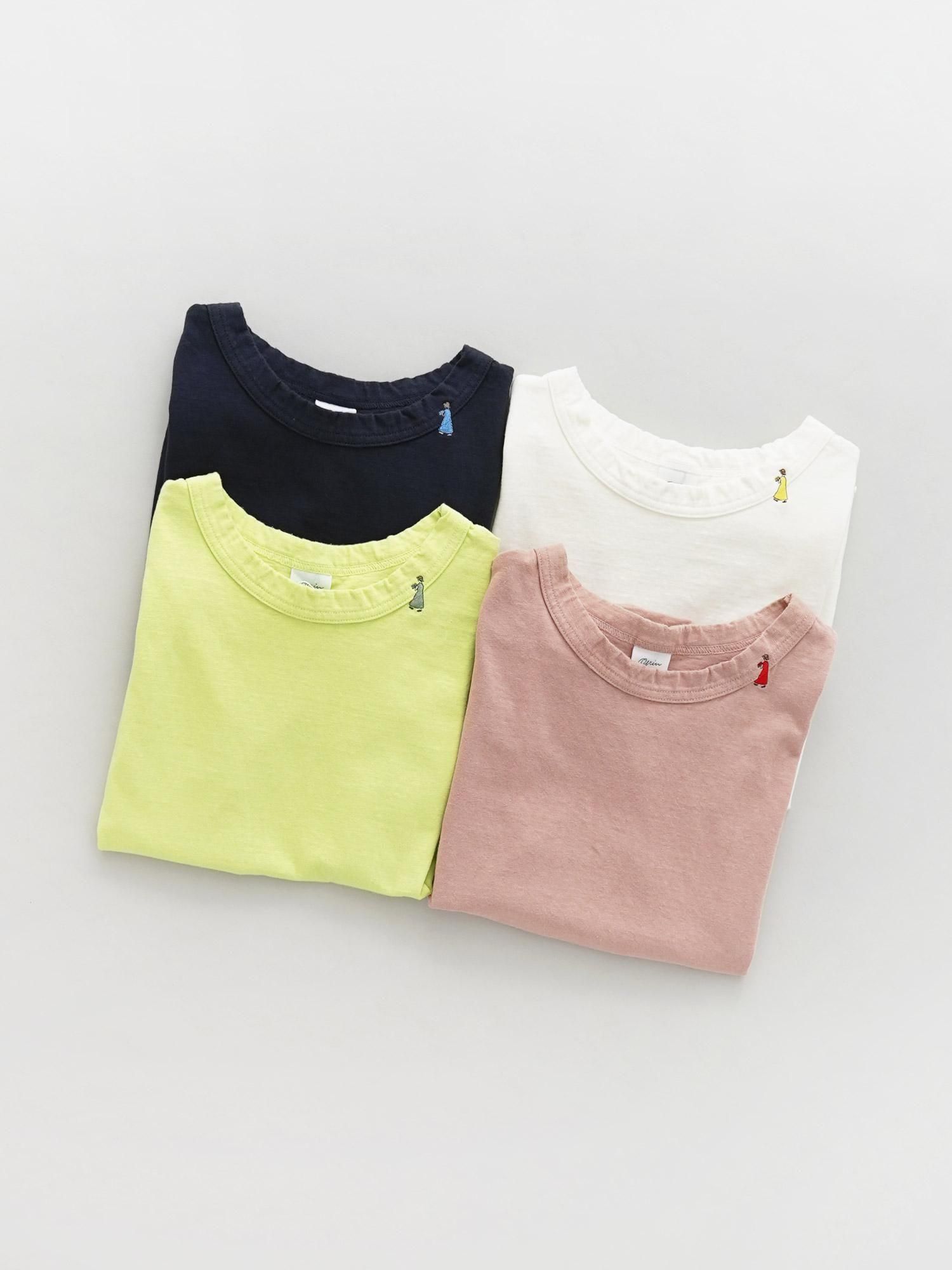 マナプール天竺　おでかけ刺繍Tシャツ