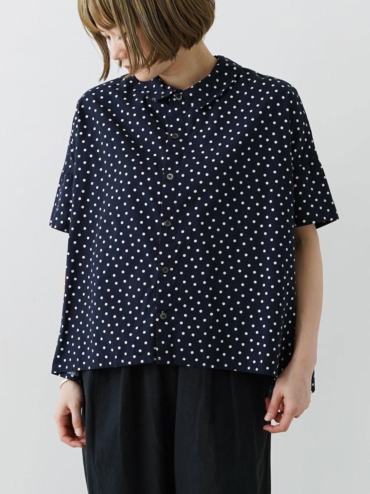 グリーン 9号サイズ Mサイズ 相当 レーヨン MALK online store 】 grin / 綿レーヨンドットプリントワイド