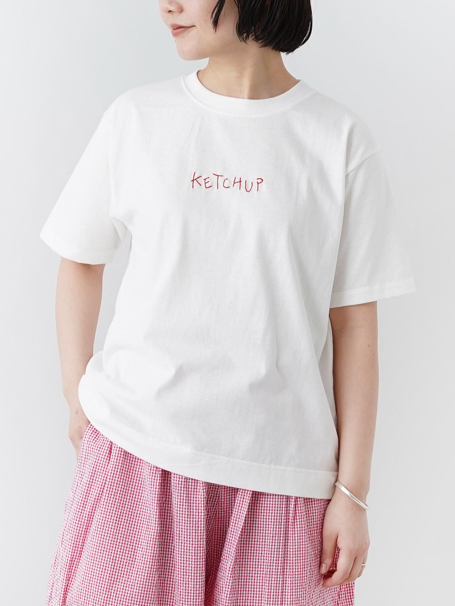 TOP天竺　ケチャップ刺繍Tシャツ