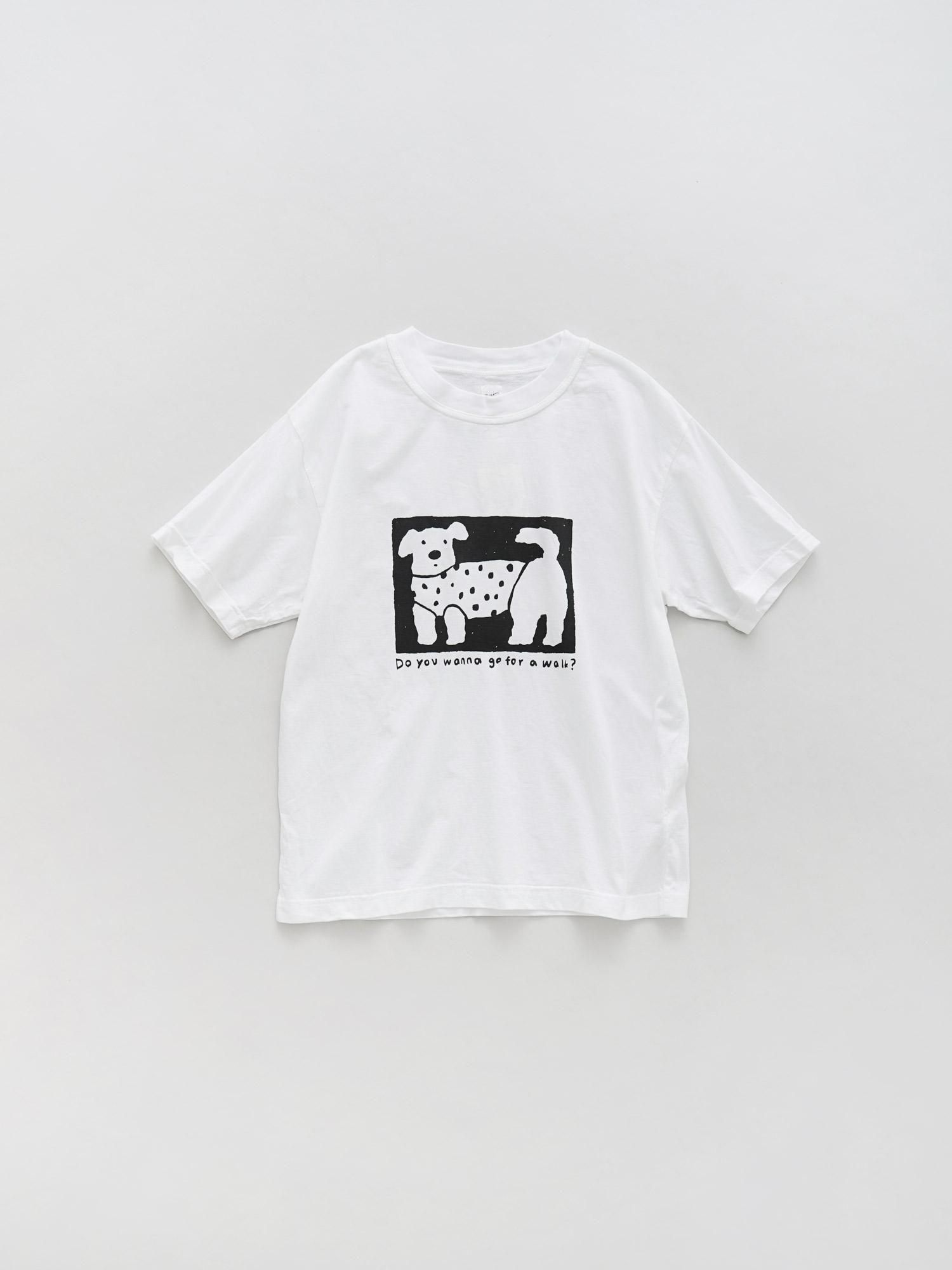 エーゲ海天竺　お散歩doggyプリントTシャツ