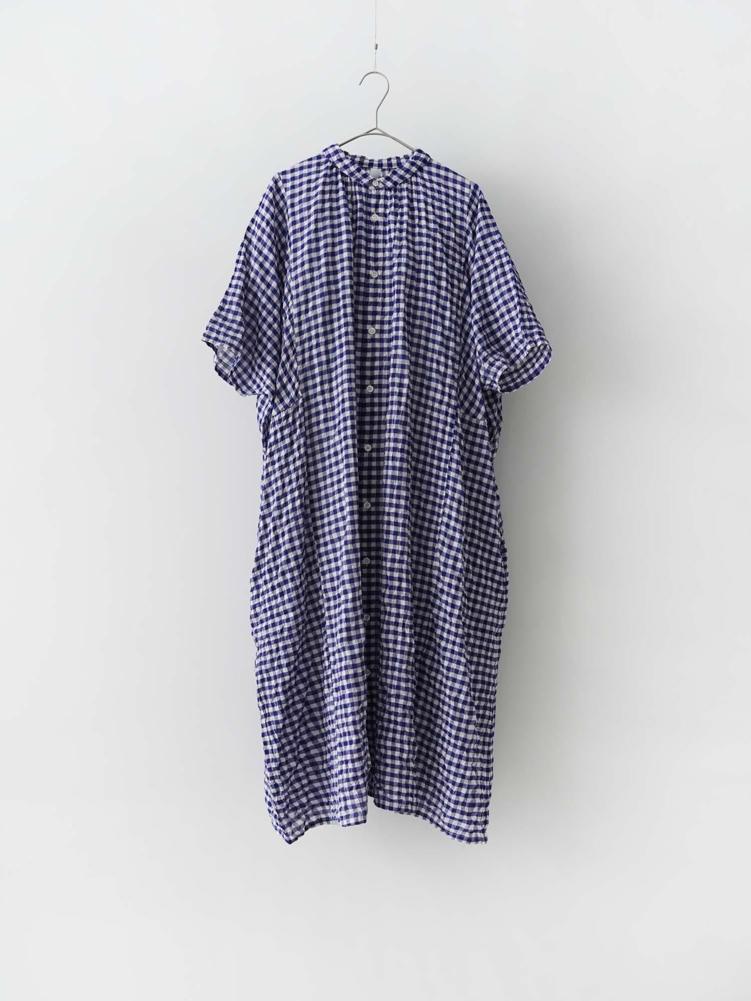 先染シャーリング　ワイドワンピース