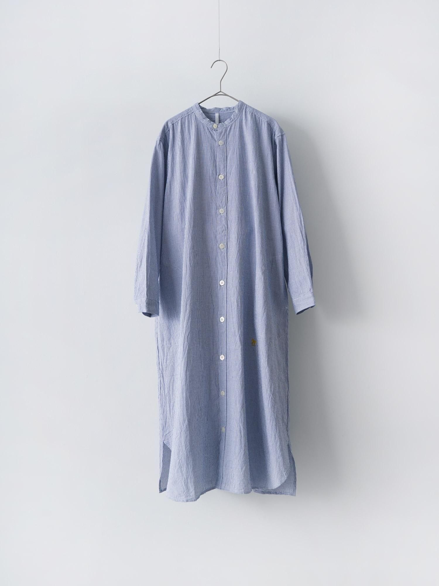 Wワッシャーオックス　ホース刺繍ロングシャツワンピース<img class='new_mark_img2' src='https://img.shop-pro.jp/img/new/icons3.gif' style='border:none;display:inline;margin:0px;padding:0px;width:auto;' />