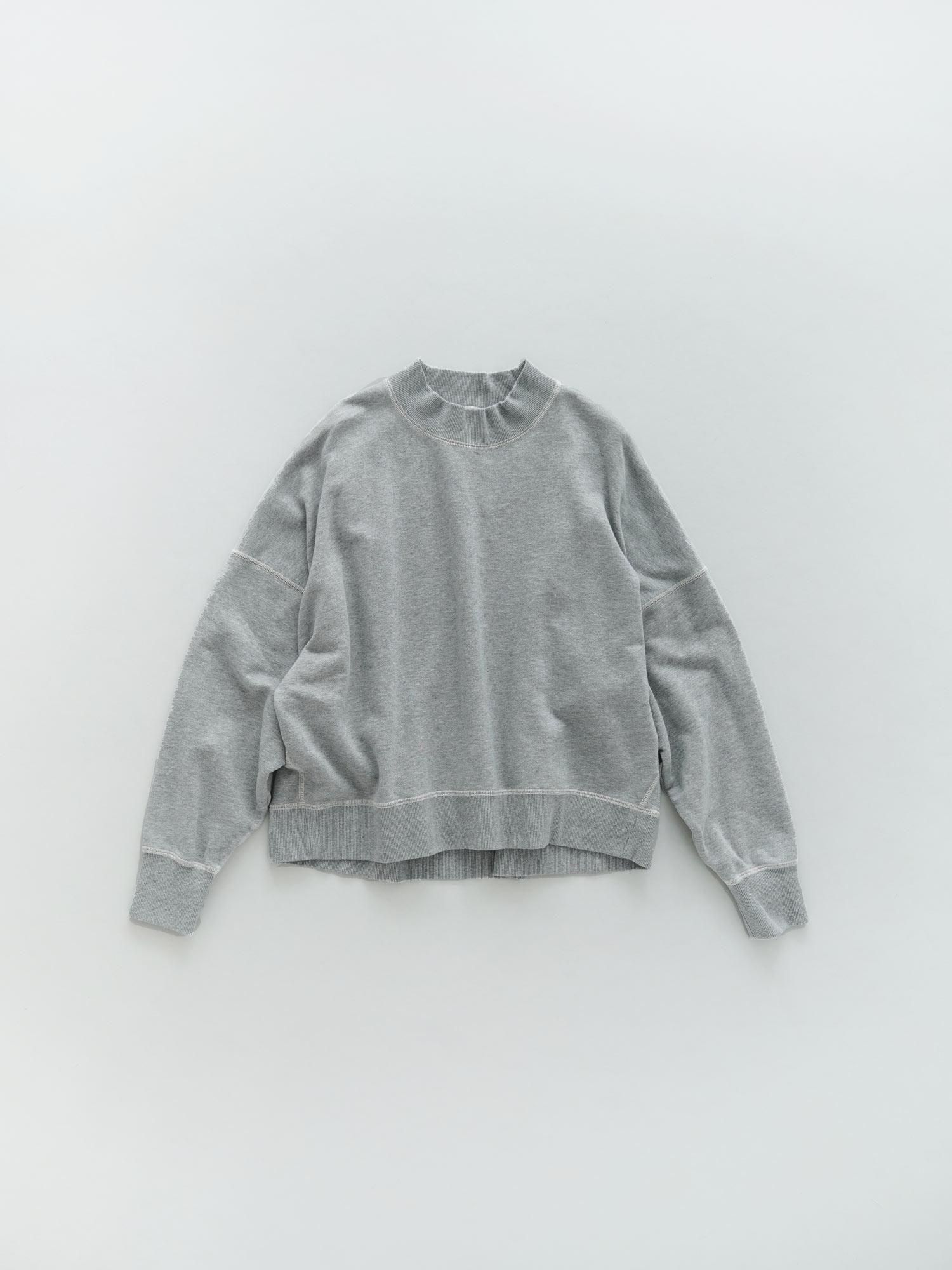 【着用回数(少)】 yori 速乾裏毛プルオーバー グレー MALK online store 】NATURAL LAUNDRY / セントラル裏毛モックプル