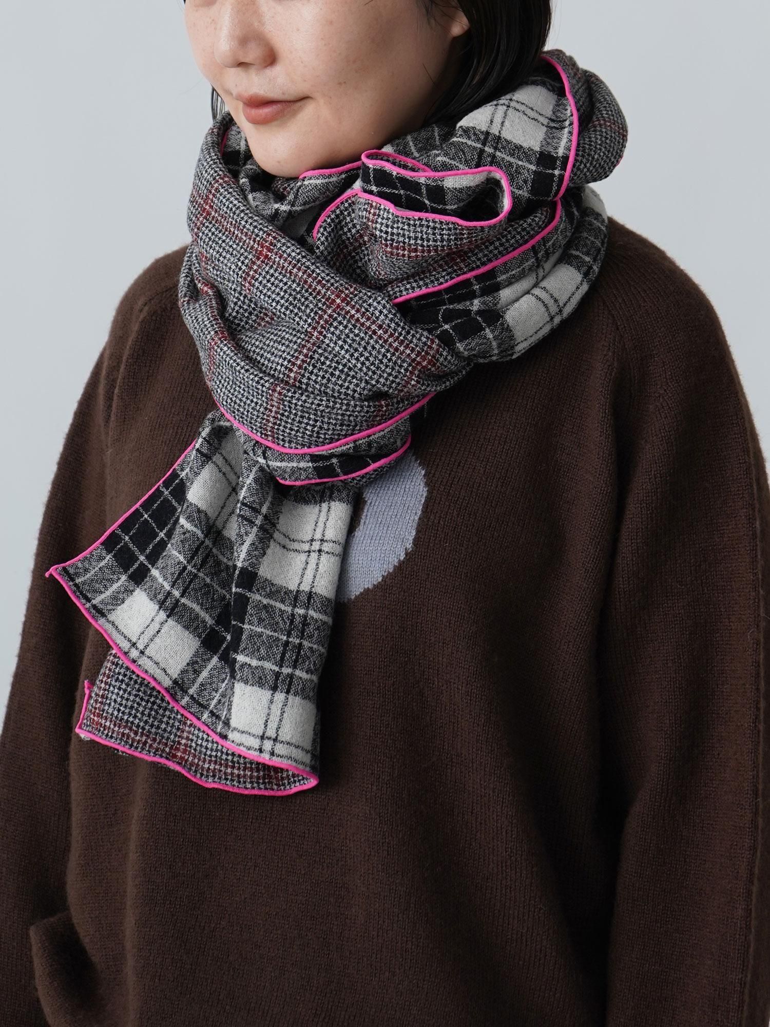 ウールガーゼチェック　カラーラインストール