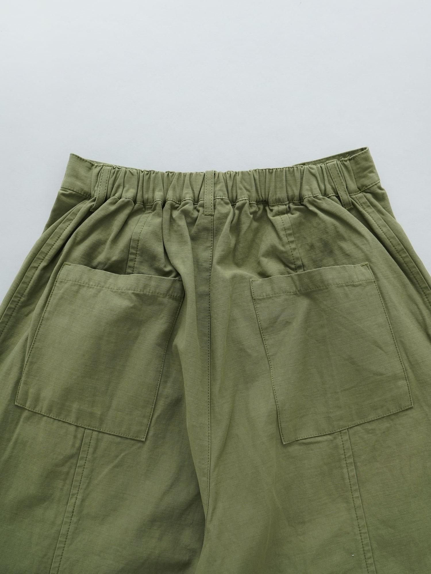 Clip.tab 綿麻デニム トラペジウムパンツ Clip.tab｜綿麻デニム トラペジウムパンツ | 3254P-002 - MALK(マルク