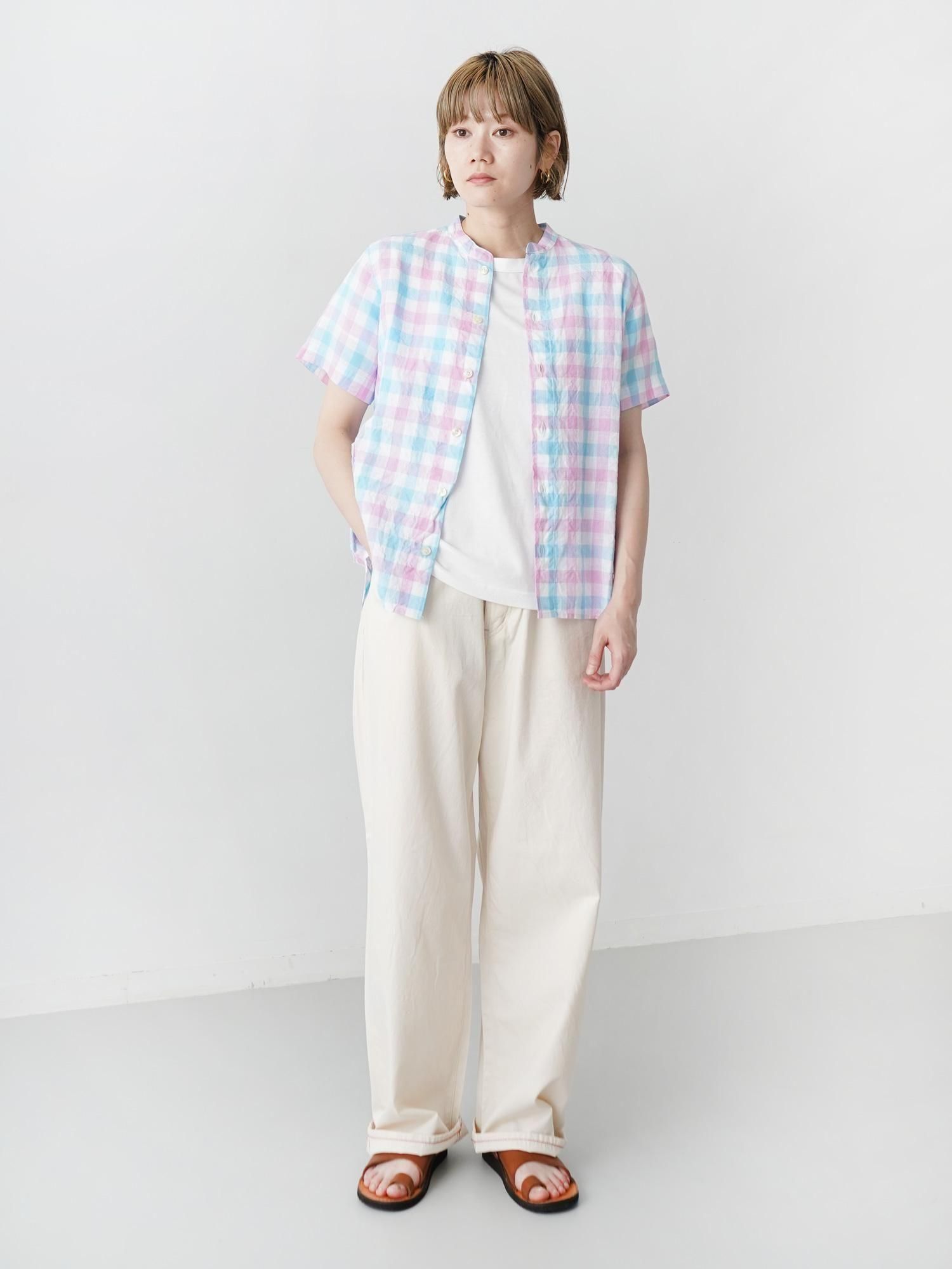 MALK online store 】NATURAL LAUNDRY / 先染めリネンファーマーシャツ