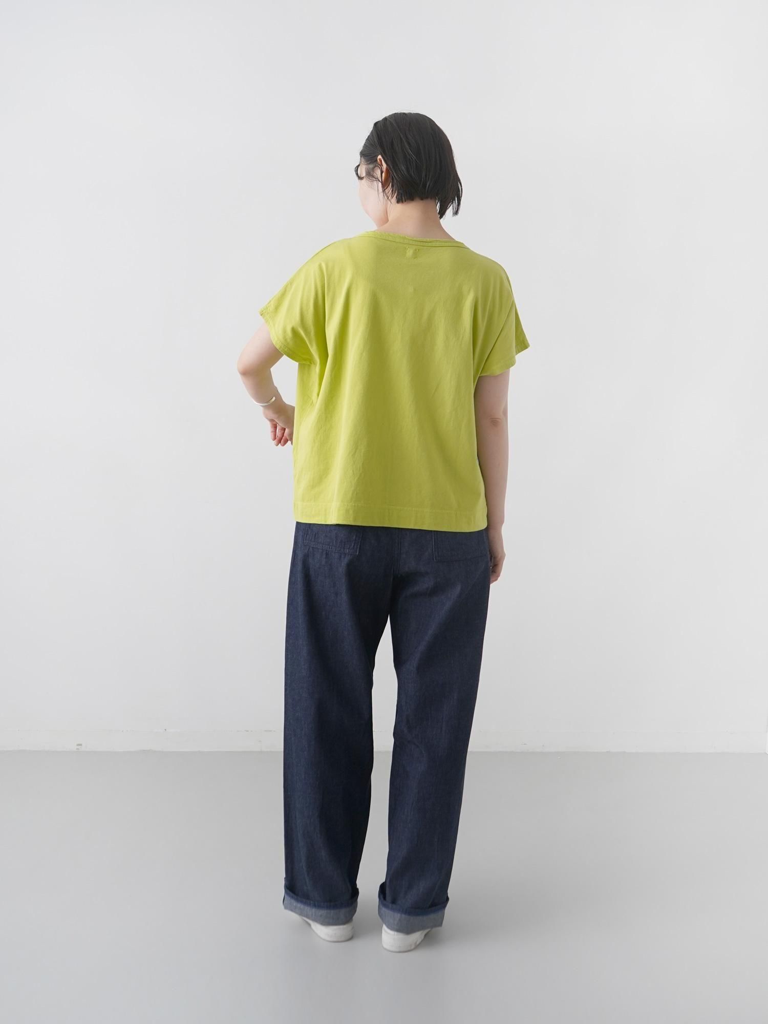 MALK online store 】grin / エーゲ海天竺コーヒー刺繍ドルマンTシャツ