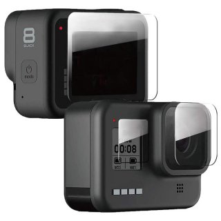 GoPro(ゴープロ)用 HERO8Black対応 アクセサリー 超硬度保護フィルム ハード ガラス 液晶フィルム GLD3891MJ08