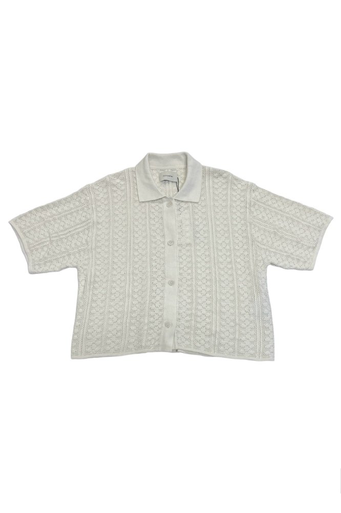 Loch crochet knit shirt / HOLZWEILER