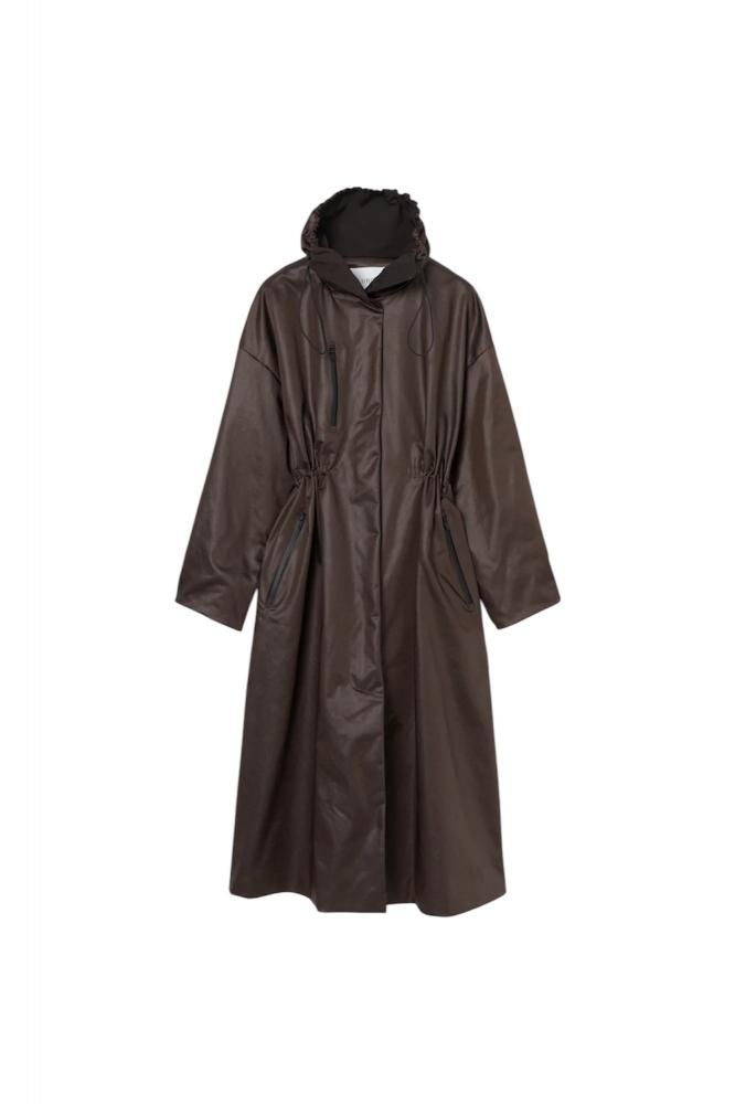 Leather touch tech Coat (2color)  / IIROT