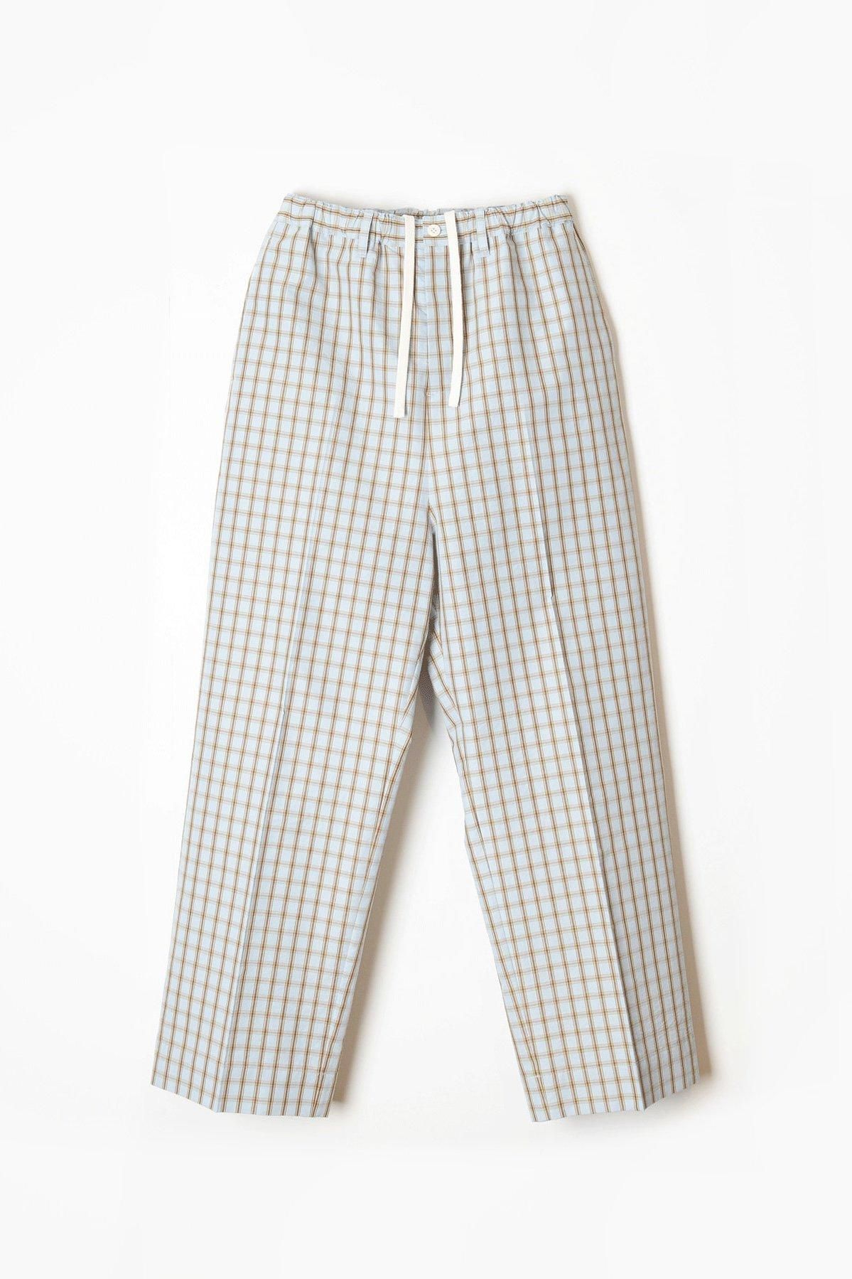 WASHED CHECK DRAWSTRINGS SHIRT PANTS / HOLIDAY