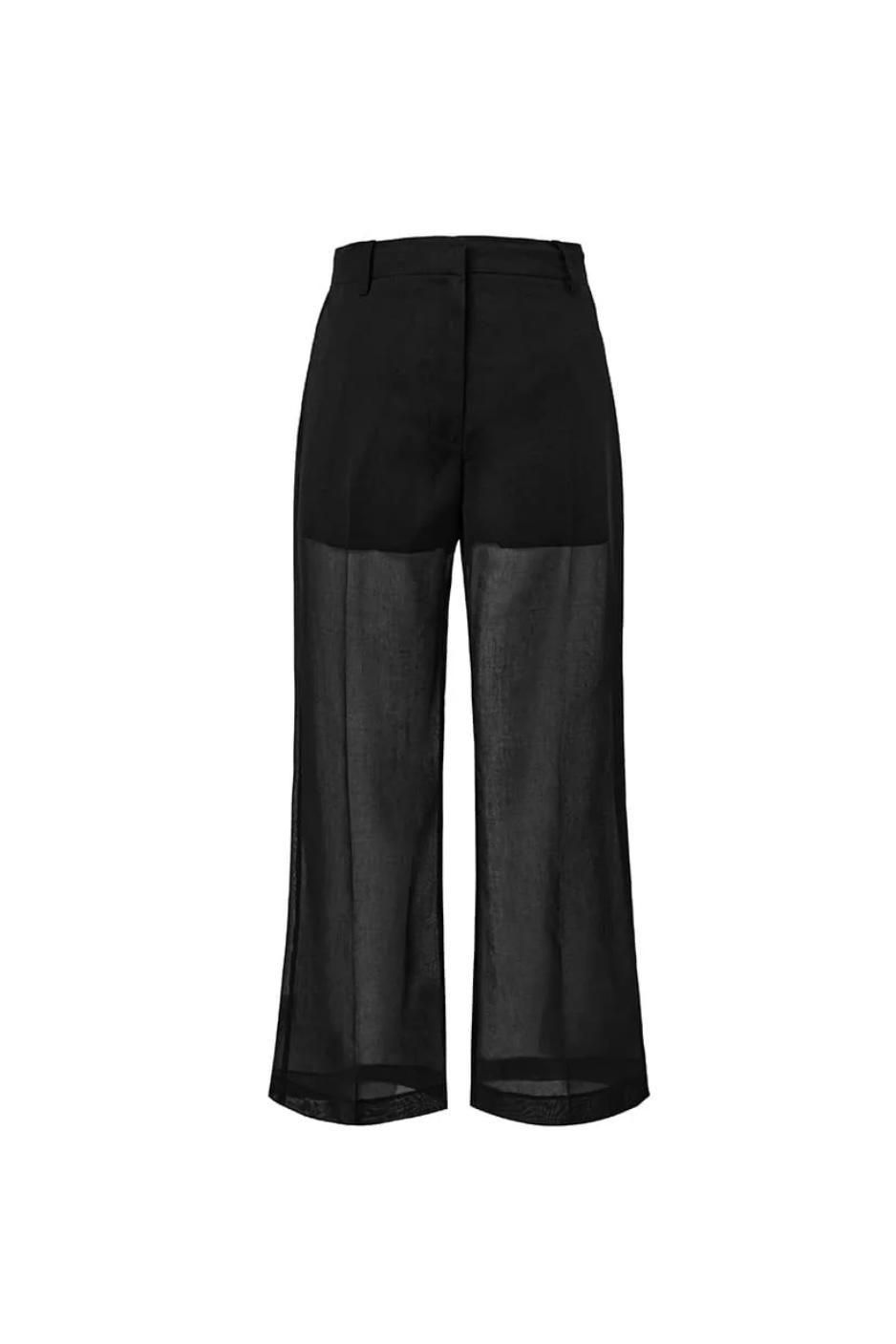 SHEER STRAIGHT FIT PANTS / AMOMENTO