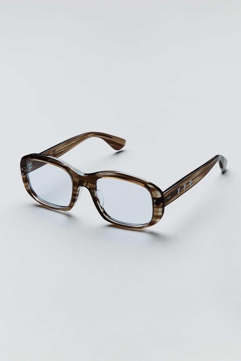 MASU  BLANC OVAL SHAPE SUNGLASSES (brown marble) / MASU