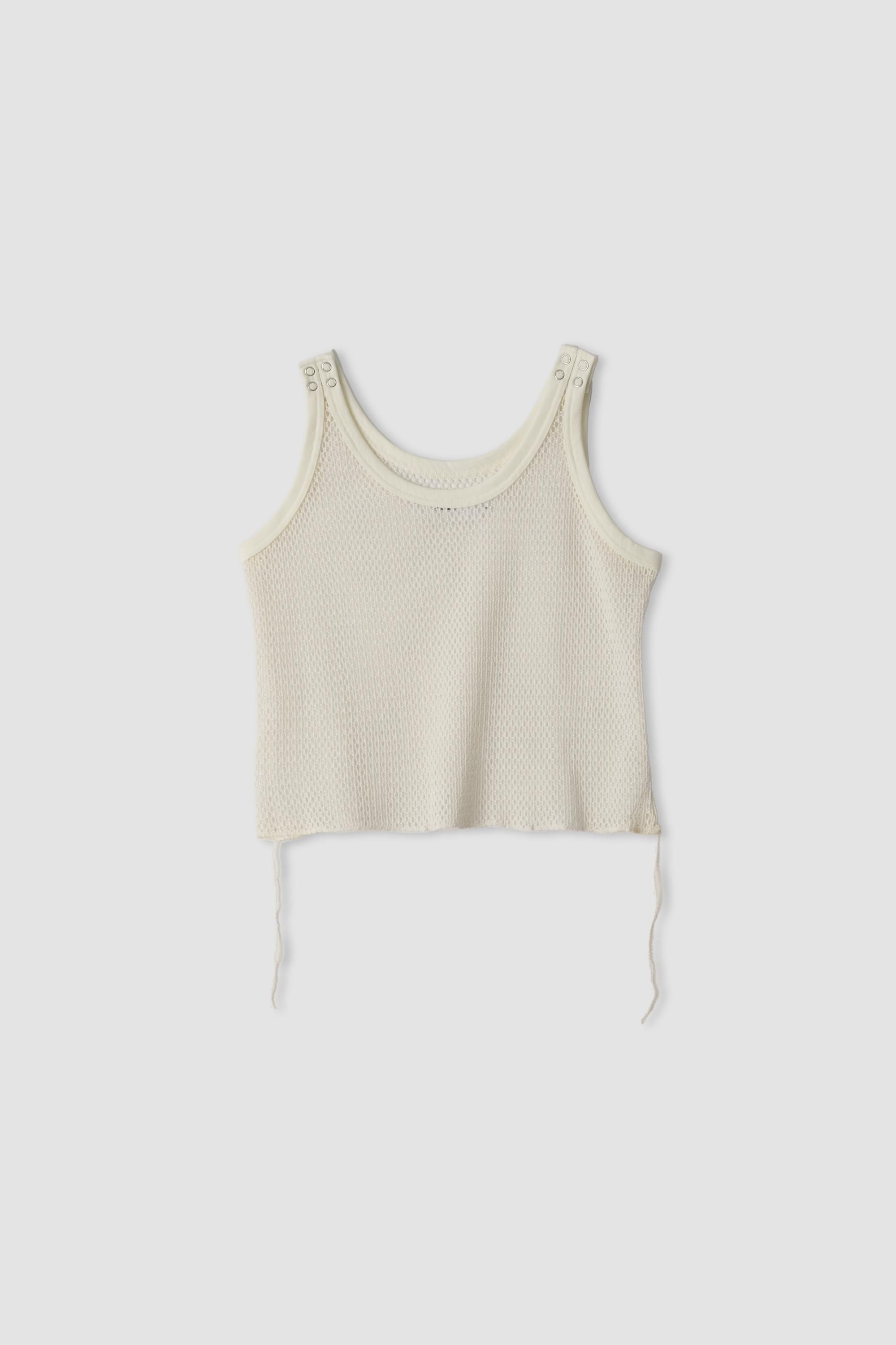 COTTON POLYESTER MESH TANK TOP (2color) / janesmith 