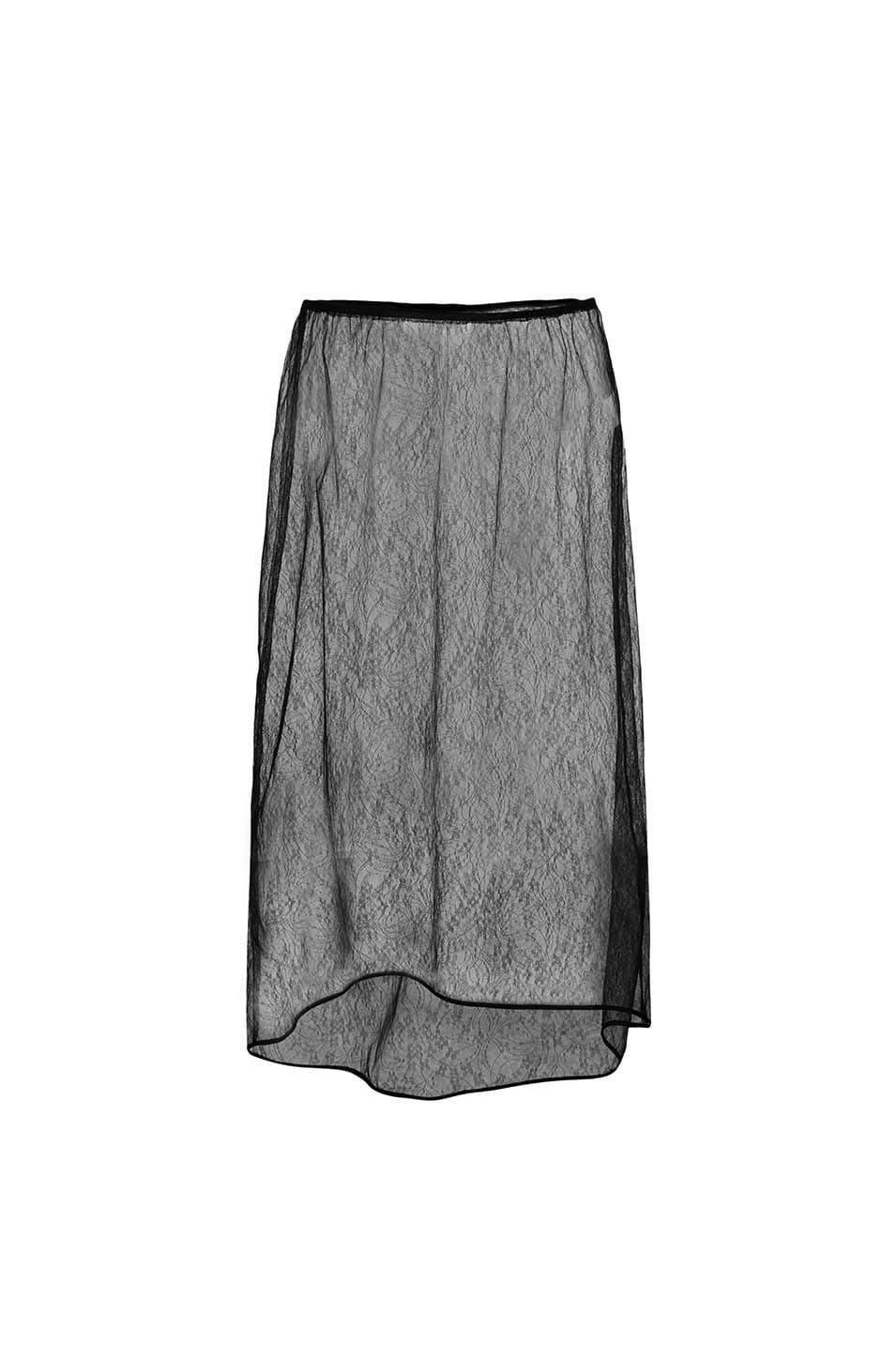 Sheer Lace Long Skirt (2color) / AMOMENTO