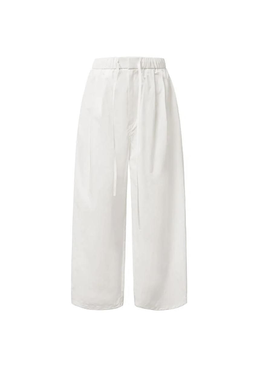 Drawstring Pants (White) / AMOMENTO