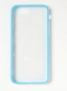 メタルバンパークリアiPhoneカバー（iphone7対応）サックスブルー