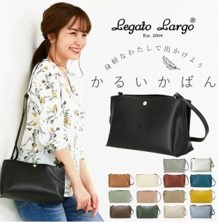 【Legato Largo】軽量ボンディングお財布ショルダー　￥2900 PBE(ピンクベージュ)