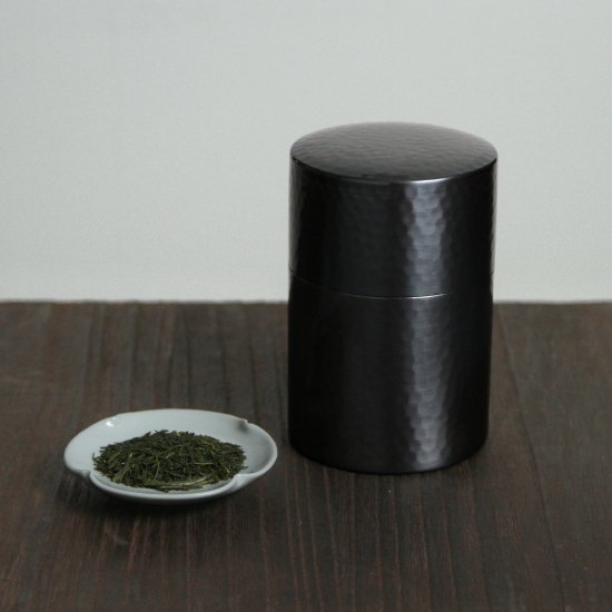 純銅　日本製の茶筒