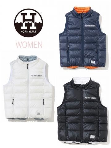 <img class='new_mark_img1' src='https://img.shop-pro.jp/img/new/icons34.gif' style='border:none;display:inline;margin:0px;padding:0px;width:auto;' />【HORN GARMENT】Relic Reversible Down Vest(WOMEN)【全3色】
