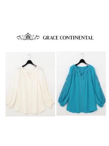 <img class='new_mark_img1' src='https://img.shop-pro.jp/img/new/icons16.gif' style='border:none;display:inline;margin:0px;padding:0px;width:auto;' />【GRACE CONTINENTAL】切替レースカフタントップ(WOMEN)【全2色】