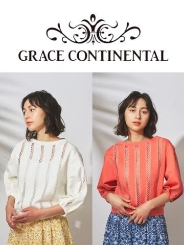 【GRACE CONTINENTAL】レース切替カットトップ【全2色】