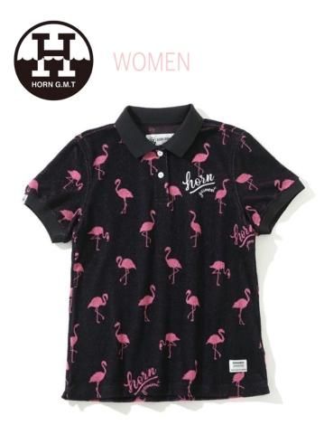 <img class='new_mark_img1' src='https://img.shop-pro.jp/img/new/icons34.gif' style='border:none;display:inline;margin:0px;padding:0px;width:auto;' />【HORN GARMENT】Paradise Polo(WOMEN)【BLACK】
