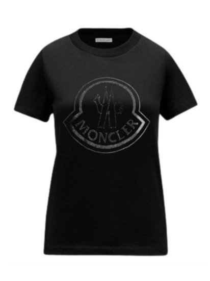 【驚きの値段で】 モンクレール　クリスタルロゴ コットンTシャツ Tシャツ/カットソー(半袖/袖なし)