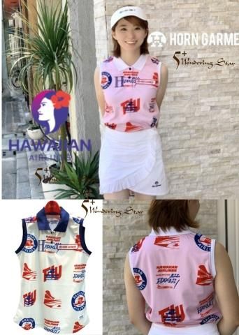 <img class='new_mark_img1' src='https://img.shop-pro.jp/img/new/icons34.gif' style='border:none;display:inline;margin:0px;padding:0px;width:auto;' />【HORN GARMENT】WOMENS Airlines Sleeveless Polo (全2色)