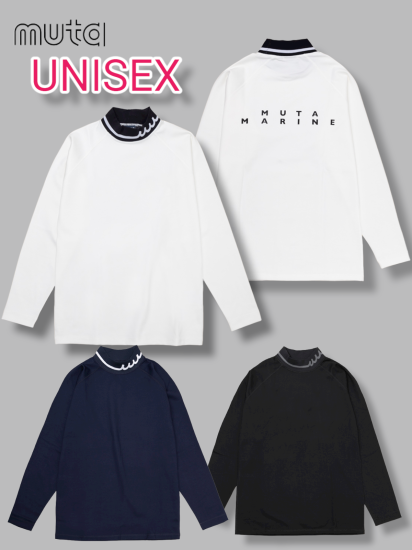 【muta 】ライトハイテンション リブモックネックシャツ【全3色】