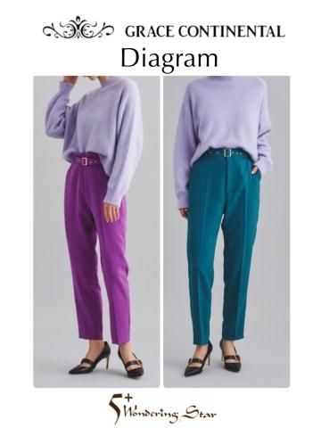 <img class='new_mark_img1' src='https://img.shop-pro.jp/img/new/icons16.gif' style='border:none;display:inline;margin:0px;padding:0px;width:auto;' />【GRACE CONTINENTAL】ベルテッドテーパーパンツ(WOMEN)【全2色】