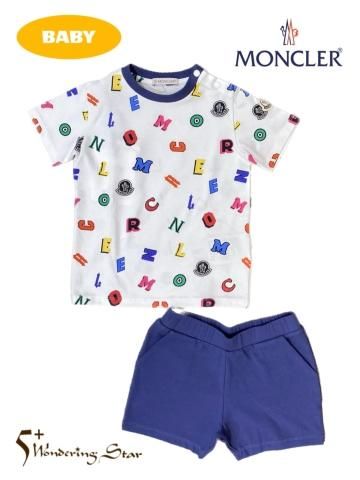 MONCLERBABY KNITWEAR CLOTHING ENSEMBLE Tġܥ硼ȥѥ 2åȡNAVY WHITE