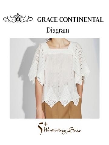 【GRACE CONTINENTAL】レースコンビトップ(WOMEN)【ホワイト】