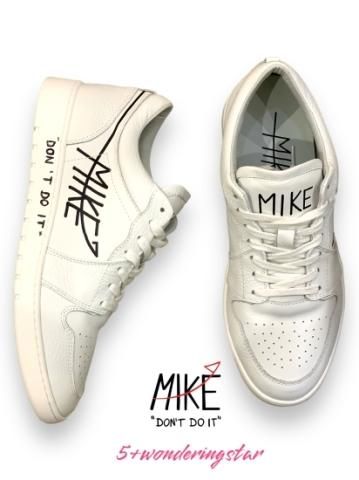 【MIKE DON'T DO IT マイク ドント ドゥ イット】 レザースニーカー MIKE01(WHITE)