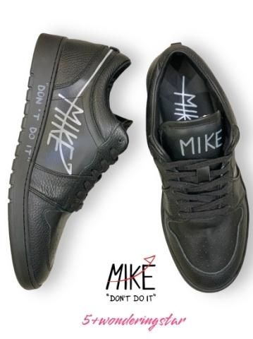 【MIKE DON'T DO IT マイク ドント ドゥ イット】 レザースニーカー MKSH01(BLACK)