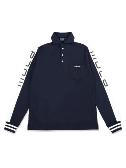 muta MARINE GOLF】ウォームポンチサイドラインポロシャツ(長袖