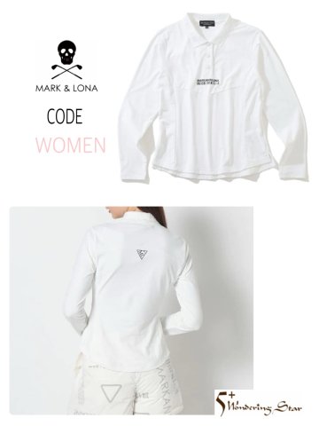 【MARK&LONA】ポロシャツ CD9-HSPL(WOMEN)【WHITE】
