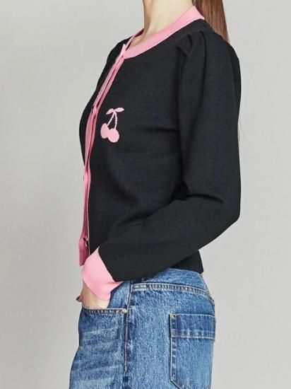 海外限定スパイク販売 DOUBLE STANDARD CLOTHING】チェリーニットカーディガン(WOMEN) カーディガン