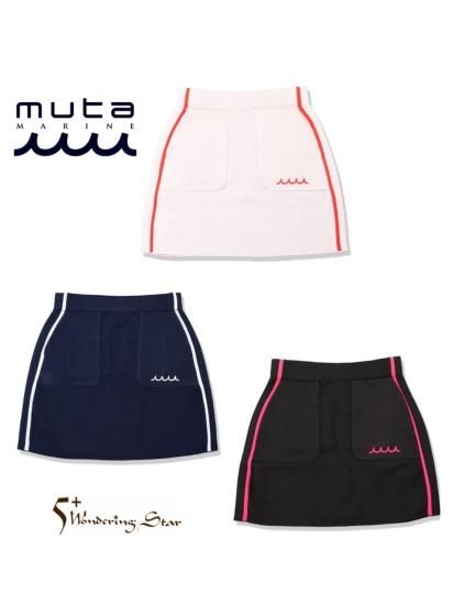 国内発送【muta MARINE】サイドライン ジャガードスカート 全3色 muta MARINE】サイドラインジャガードスカート(WOMEN)【全3色】