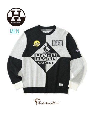 <img class='new_mark_img1' src='https://img.shop-pro.jp/img/new/icons16.gif' style='border:none;display:inline;margin:0px;padding:0px;width:auto;' />HORN GARMENTۥ Hazmat Sweater(MEN)BLACK/WHITE