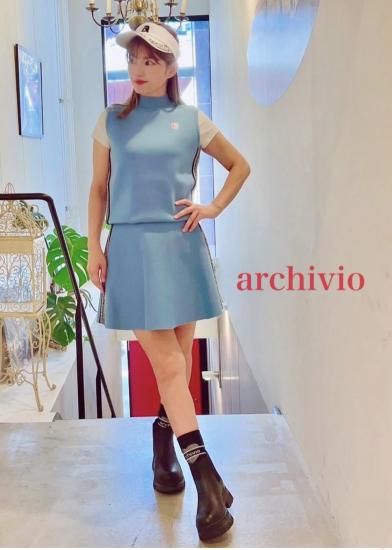 archivio|ロゴテープニットスカート - 5ワンダリングスター