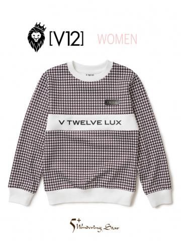 【V12】スウェット LX TOOTH CREW(WOMEN)【WHITE】
