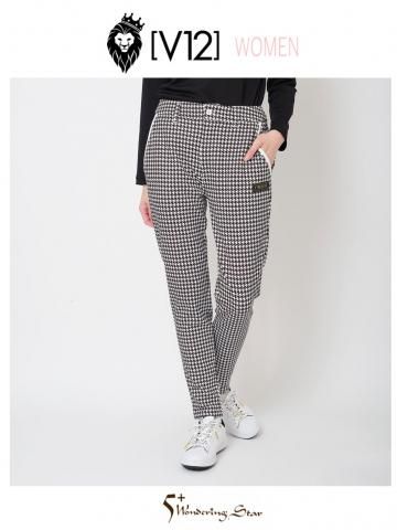 【V12】ロングパンツ LX TOOTH PANTS(WOMEN)【WHITE】