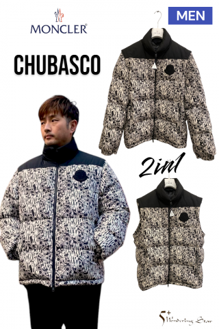 【MONCLER】MEN CHUBASCO 2in1ショートダウンジャケット(BLACK)